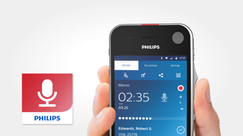 Philips dictation recorder app with professional dictation features